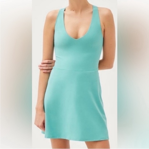 Outdoor Voices The Volley Racerback Dress Sea Green Size XL - Picture 1 of 8